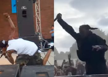 21 Moments of Rappers Falling on Stage Over the Years