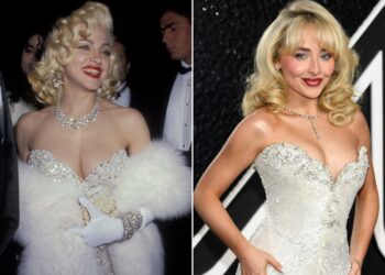 Sabrina Carpenter, Halsey among stars giving us déjà vu in vintage gowns previously worn by other superstars